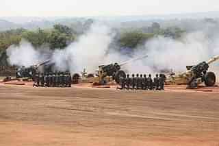 India’s new artillery in action (@SpokespersonMoD/Twitter)