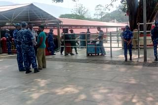 The foyer to the holy 18 steps at Sabarimala Ayyappan Temple has been taken over by security personnel. Most of them wearing boots at the foyer – it is affecting the sentiments of the pilgrims.