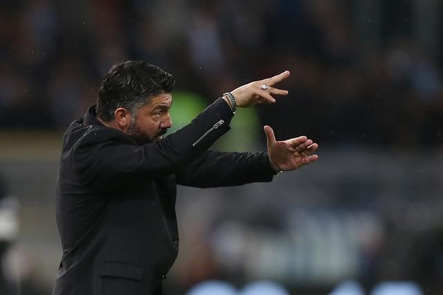 AC Milan head coach Gennaro Gattuso hits back at Italy’s deputy PM for slamming his game plan. (Photo by Paolo Bruno/Getty Images)