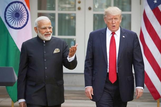 US President Donald Trump and Prime Minister Narendra Modi in Washington. (Mark Wilson/Getty Images) 