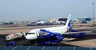 IndiGo Airlines’ plane parked at the IGI airport on July 25, 2013 in New Delhi. (Ramesh Pathania/Mint via Getty Images)