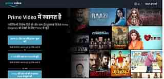 A screengrab of the Amazon Prime Video Website.