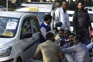 Representative image of Uber strike (Sonu Mehta/Hindustan Times via Getty Images)