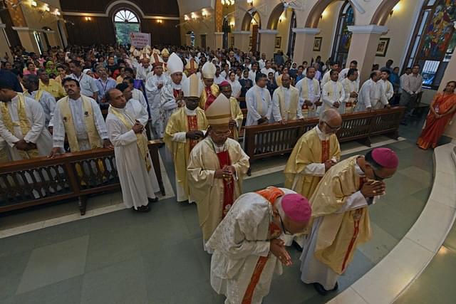 Bishops from different parts of India attending a High Mass at St Patrick’s Cathedral (Photo by Pratham Gokhale/Hindustan Times via Getty Images)