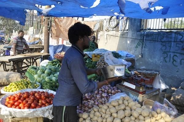 A vegetable vendor in Noida. (Photo by Salman Ali/Hindustan Times via Getty Images via Getty Images)