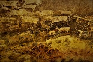 A Bhimbetaka cave painting