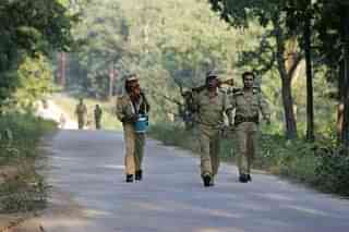 Indian police patrolling Naxal-hit areas.&nbsp; (Sattish Bate/Hindustan Times via Getty Images)