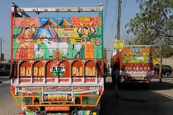 Trucks on road (Photo by Frédéric Soltan/Corbis via Getty Images)