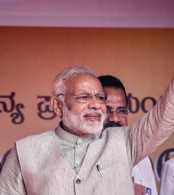 Prime Minister Narendra Modi at an event in Karnataka. (Arijit Sen/Hindustan Times via Getty Images)
