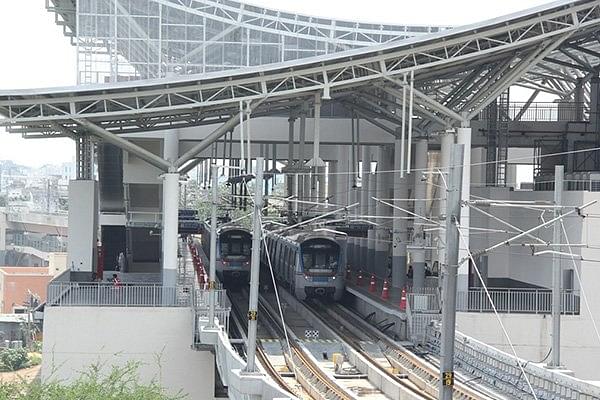 MGBS Interchange Metro Rail station at Hyderabad. Image courtesy of twitter.com/hmrgov.&nbsp;