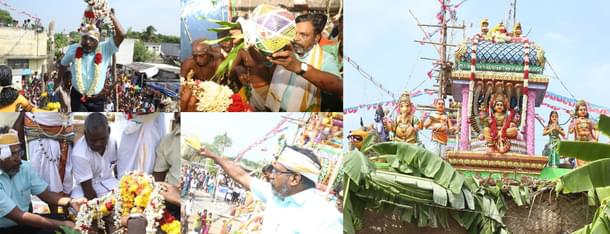 Thol. Thirumavalavan performing Kumbhabishekam at his village. Will this make him rethink his anti-Hindu political rhetoric? (Facebook)