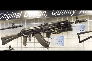 The AK 103 on display. (pic via Twitter)