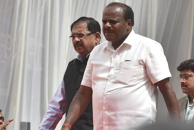 Karnataka Chief Minister H D Kumaraswamy. (Arijit Sen/Hindustan Times via Getty Images)