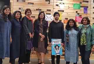 Twitter CEO Jack Dorsey holding the ‘Smash Brahminical Patriarchy’ placard (@annavetticad/Twitter)