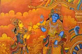 Bhagavad Gita depicted on mural art (Representative Image)