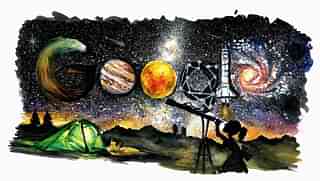 Space exploration doodle, that bagged the top prize for Doodle 4 google contest (Pic: Twitter)