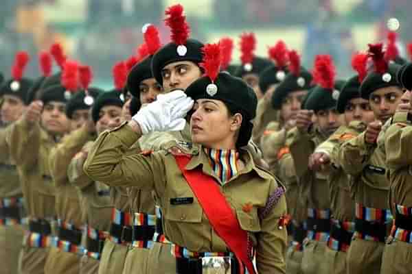 NCC cadets in a parade. (Image via @proshillong/twitter)