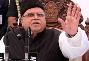 Jammu and Kashmir Governor Satya Pal Malik speaks at an event in Jammu. (Nitin Kanotra/Hindustan Times via Getty Images) 