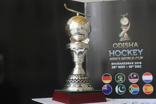 Trophy of 14th FIH Men Hockey World Cup 2018 displayed at Odisha State Secretariat. (Sailesh Patnaik via Wikimedia Commons) 