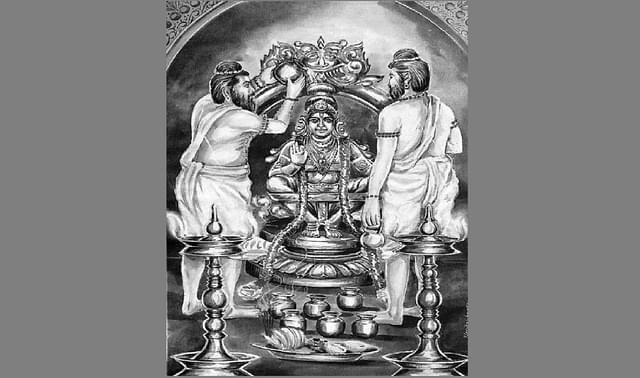  Agastya and Parasurama Consecrating the Vigraha at Sabarimala&nbsp; &nbsp;