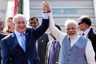 Prime Minister Narendra Modi meeting Israeli Prime Minister Benjamin Netanyahu (Arvind Yadav/Hindustan Times via Getty Images)