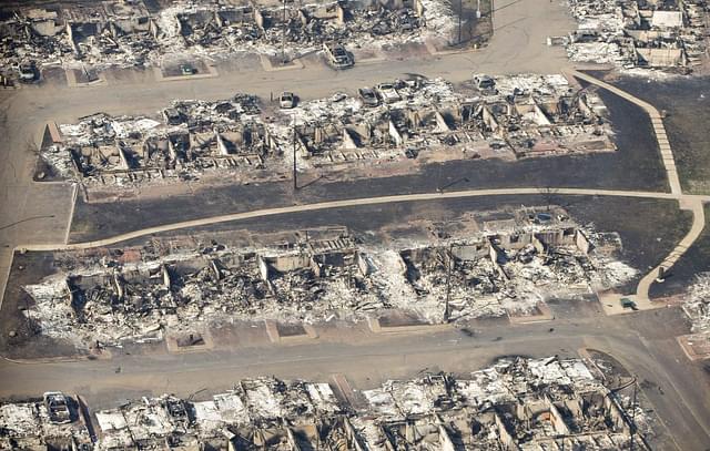 The devastation left behind by the fire in California (Image credit: @gentlyspiriting/Twitter)