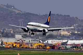 A Jet Airways plane takes off in Mumbai. (Vijayananda Gupta/Hindustan Times via GettyImages)