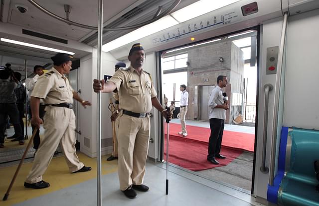 Interior shots of the Mumbai Metro during its first successful run at Versova, Andheri West on 1 May, 2013 in Mumbai, India.(Vidya Subramanian/Hindustan Times via Getty Images)