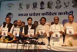 Congress releasing its manifesto in Madhya Pradesh (Mujeeb Faruqui/Hindustan Times)