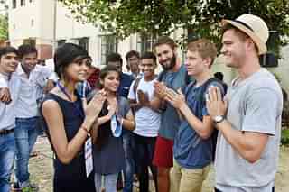 Foreign Students at Delhi University (Sushil Kumar/Hindustan Times via GettyImages)
