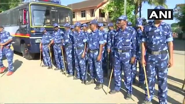 Security tightened in Madikere after BJP and Codava National Council call for shutdown of the district. (Image courtesy of Twitter.com/ANI)&nbsp;