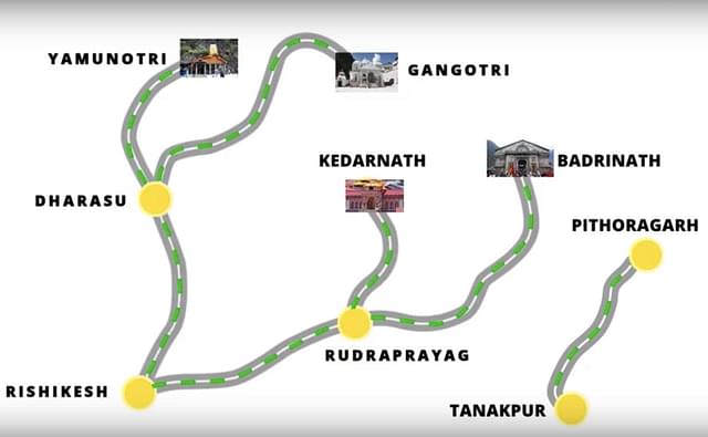 The all-weather Char Dham road plan. (screengrab from Youtube video)