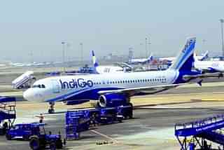 Indigo Aircraft at the Indira Gandhi International Airport in New Delhi. (Photo by Ramesh Pathania/Mint via Getty Images)