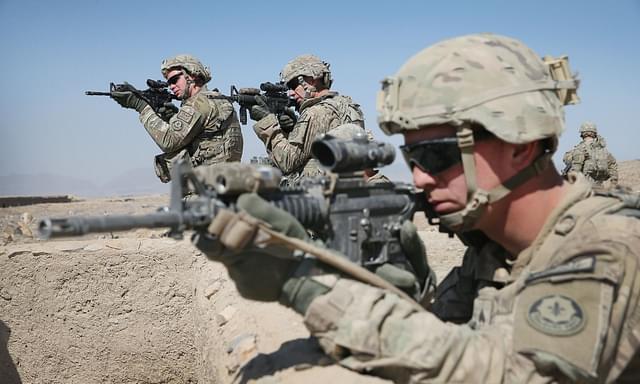 US army soldiers during a patrol through an Afghan village. (Scott Olson/GettyImages)&nbsp;