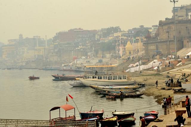 An early morning view of River Ganga, at Pandaye Ghat, on December 17, 2018 in Varanasi, India. (Photo by Rajesh Kumar/Hindustan Times via Getty Images)