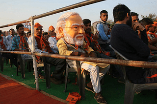 Supporters seen during an election campaign rally of Prime Minister Narendra Modi. (Himanshu Vyas/Hindustan Times via Getty Images)