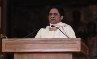 BSP Chief Mayawati during a press conference. (Deepak Gupta/Hindustan Times via Getty Images) 