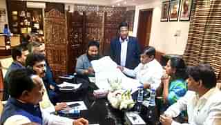 NHAI officials meet Telangana officials to work out project details (@apjithender/Twitter)