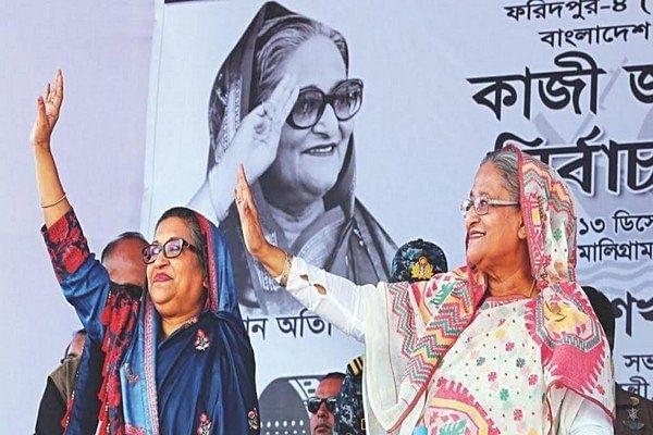 Sheikh Hasina campaigning for elections (Source: @ani_digital/Twitter)