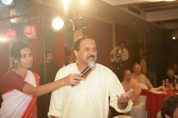 Subrata Mukherjee at an event in Kolkata. (Suvashis Mullick/The India Today Group/Getty Images)
