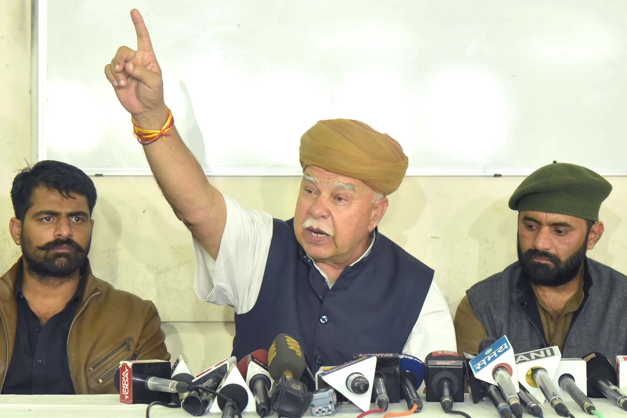 Shri Rajput Karni Sena Chief Lokendra Singh Kalvi (Prabhakar Sharma/Hindustan Times via GettyImages)
