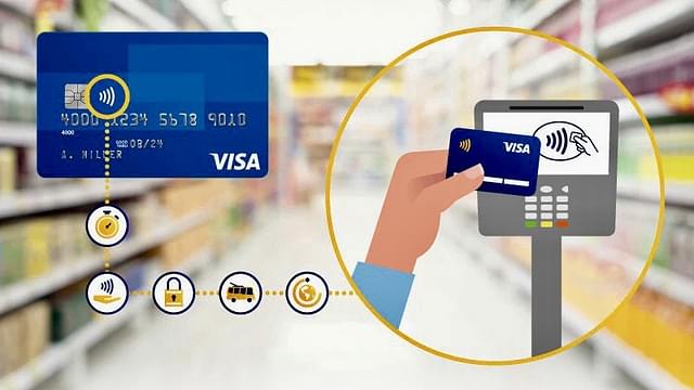 Visa contactless payment using NFC (Pic: twitter)
