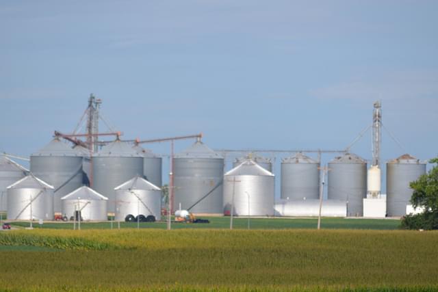 A private silo operating near a huge corn farm in Illinois, US. India needs to set up more such silos. (M R Subramani)