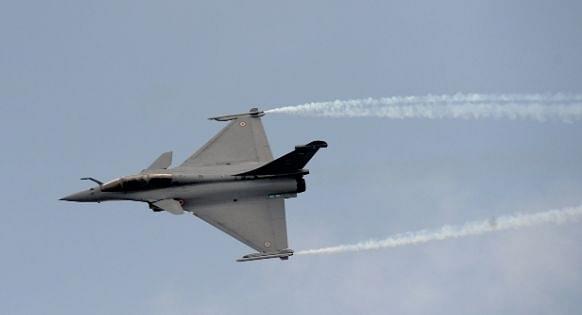 A Rafale fighter during Areo India 2017 (MANJUNATH KIRAN/AFP/Getty Images)