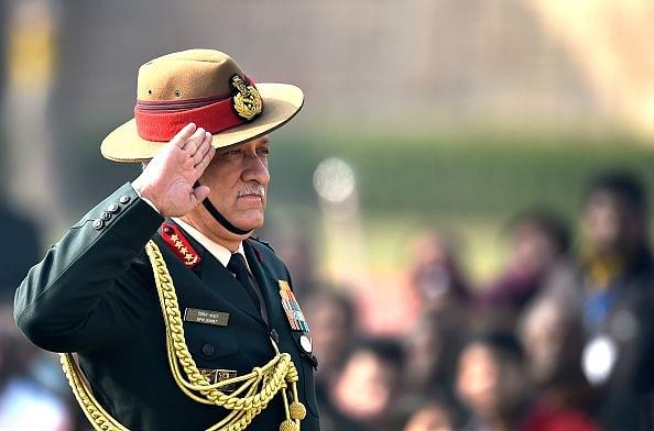 General Rawat pays his tributes at Rajghat, New Delhi on Mahatma Gandhi’s death anniversary. (Photo by Ajay Aggarwal/Hindustan Times via Getty Images)