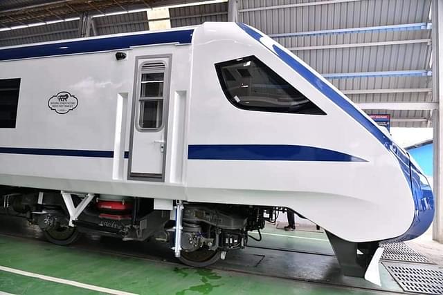 Train 18 launched by ICF Chennai ( Picture Credits-Facebook/<a href="https://www.facebook.com/AriyalurRailways/?tn-str=k%2AF">Ariyalur Railways</a>)