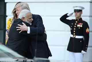 Modi embraces Trump during an official visit to Washington, D.C.