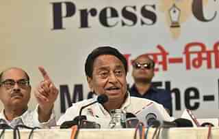 Kamal Nath speaks to journalists at a press conference in Bhopal in September. (Photo by Mujeeb Faruqui/Hindustan Times via Getty Images)