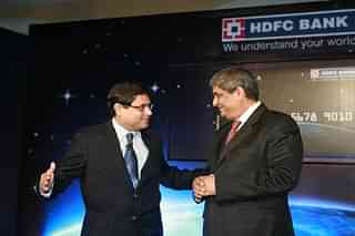 Aditya Puri (RIght), Managing Director, HDFC Bank. (Bhaskar Paul/India Today Group/Getty Images)