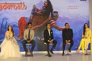 Kedarnath movie’s actors along with the Director for the launch of its trailer. (Photo by Prodip Guha/Hindustan Times via Getty Images)
